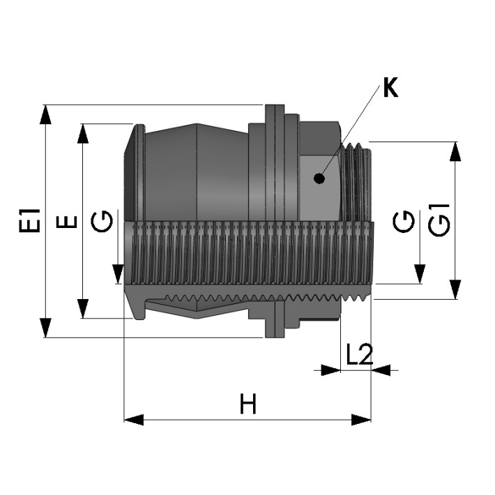 Παροχή QJ® με Ενσωματωμένο Λάστιχο 3/4"Χ1/2" PP BUCCHI  