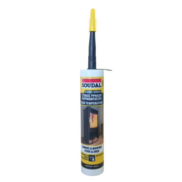 Στόκος Υψηλών Θερμοκρασιών Ανθρακί 280ml SOUDAL