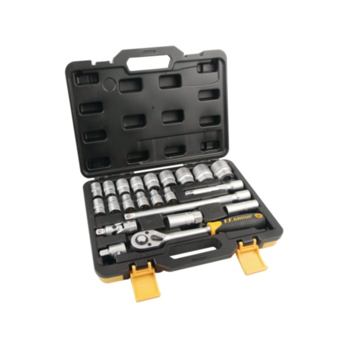 Καρυδάκια 1/2" Σετ 22τμχ με Καστάνια F.F.Group 