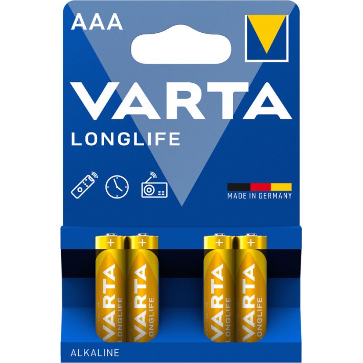 Μπαταρίες Αλκαλικές LONGLIFE ΑΑΑ VARTA