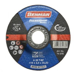Δίσκος Κοπής Inox-Σιδήρου Φ180x3.0x22.23mm Professional BENMAN