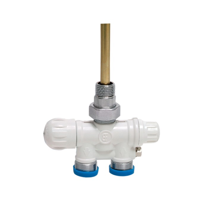 Διακόπτης Σώματος Λουτρού Ίσιος 1/2'' Λευκός BRASS FORM 