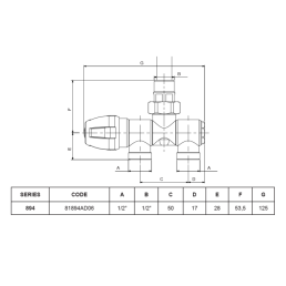 Διακόπτης Σώματος Λουτρού 1/2'' 894 ICMA