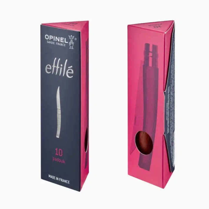 Σουγιάς Opinel Slim Line 10 Padouk από Ανοξείδωτο Ατσάλι (inox) 