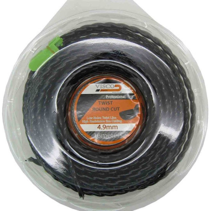 Μεσινέζα Στριφτή 4,9mm 16m Μαύρη VISCO