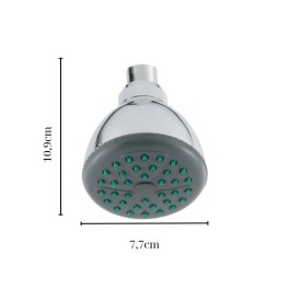 Κεφαλή Ντούζ Καθαριζόμενη  Ø7,7cm Με Άρθρωση Χρωμέ 01880