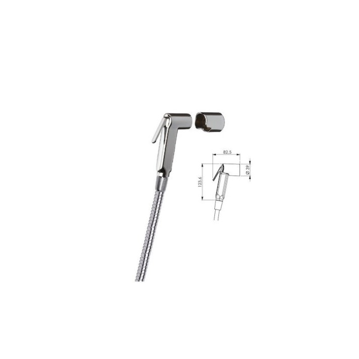 Σετ Μπιντέ Με Ντουζάκι Kit Plug  Χρωμέ 