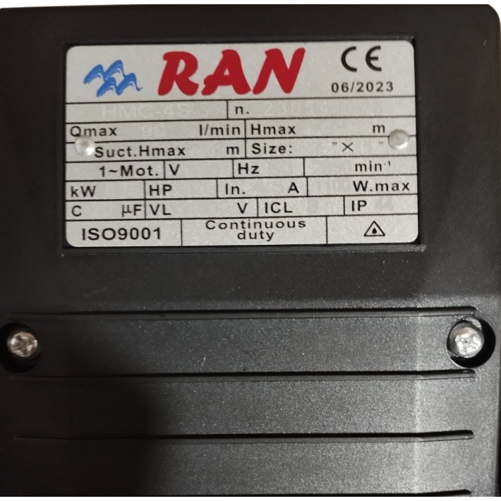 Αντλία Επιφάνειας Πολυβάθμια HMC-4S 1HP RAN