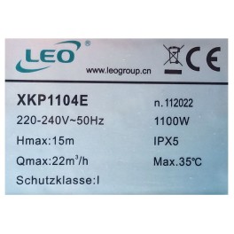 Αντλία Πισίνας Φίλτρου Μονοφασική XKP 1104E LEPONO