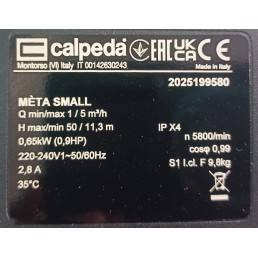 Πιεστικό Μεταβλητής Ταχύτητας με Ενσωματωμένο Inverter CALPEDA