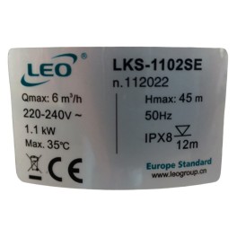 Αντλία Υποβρύχια Πηγαδιού LKS-1102SE 1,5hp LEPONO 