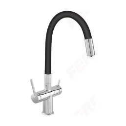 Μπαταρία Κουζίνας Πάγκου FILTRATA Μαύρη FERRO 