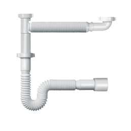 Σιφώνι  Νεροχύτη Σπιράλ  Διπλό Πλαστικό Φ40-50