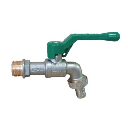 Κάνουλα Σφαιρική CherBros DIVA 1/2''  Κατά των Αλάτων Λουκέτου Πράσινη Λαβή