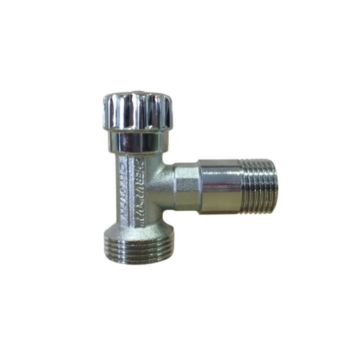 Διακόπτης Γωνιακός Με Περιστροφικό Μηχανισμό CherBros Κοντός 1/2''X3/4'' 