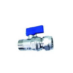 Διακόπτης Mini Σφαιρικός με Ρακόρ Φ16x2x1/2'' Μπλέ