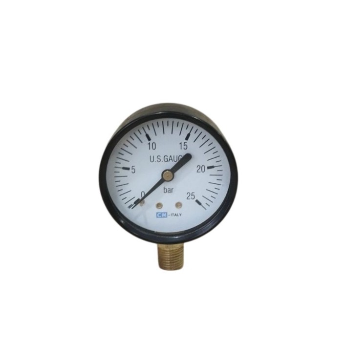 Μανόμετρο Νερού 25 Bar Απλό 1/4''