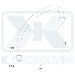 Ρουξούνι Μπαταριών "J" L150 Χρωμέ 3/4" UNIVERSALE