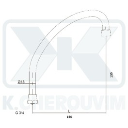 Ρουξούνι Μπαταριών "J" L150 Χρωμέ 3/4" UNIVERSALE
