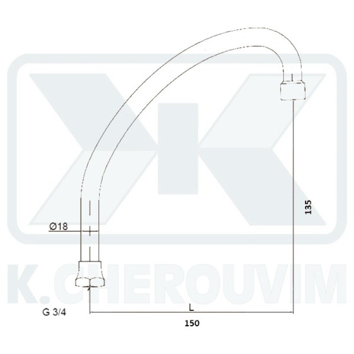 Ρουξούνι Μπαταριών "J" L150 Χρωμέ 3/4" UNIVERSALE