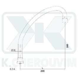 Ρουξούνι Μπαταριών "J" L200 Χρωμέ 3/4" UNIVERSALE