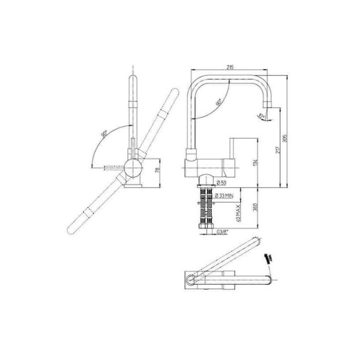 Μπαταρία Κουζίνας Πάγκου 78CR582F4 COX PAINI