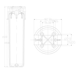 Φίλτρο Νερού BIG BLUE 20" Μονό Μπλε 1 1/4" FORTIS