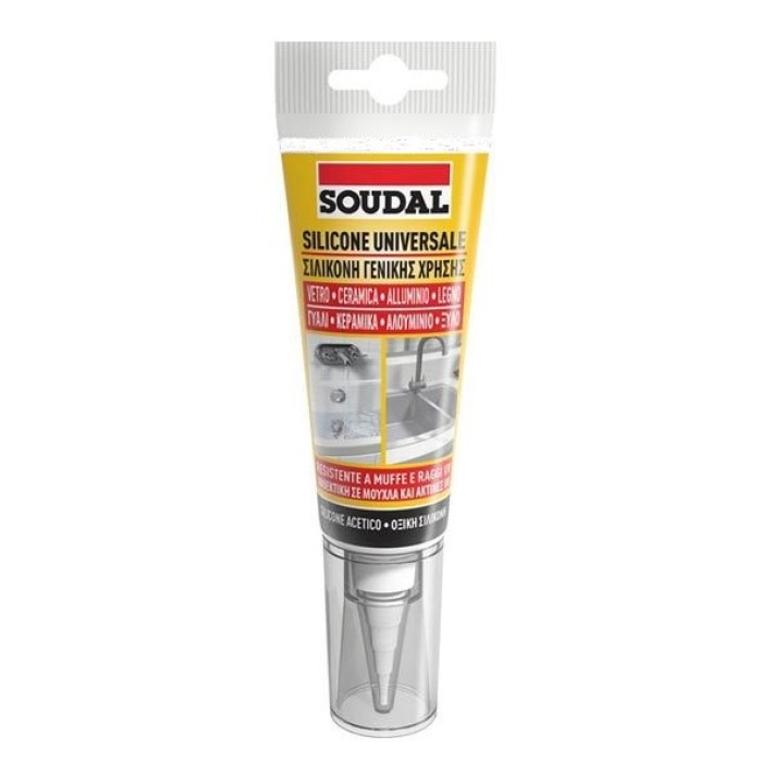 Σιλικόνη Αντιμουχλική Διάφανη SOUDAL 80ml 