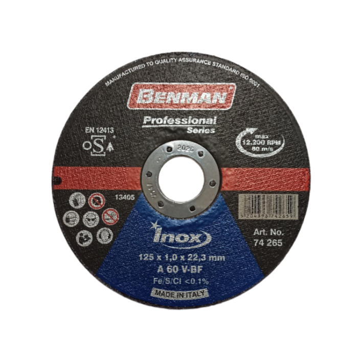 Δίσκος Κοπής Inox 125mm Professional BENMAN
