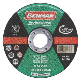 Δίσκος Κοπής Πέτρας Φ115x3.0x22.23mm Professional BENMAN