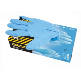 Γάντια Νιτριλίου Μιας Χρήσης Χωρίς Πούδρα 8/M 100τμχ Μπλε F.F.GROUP 34285
