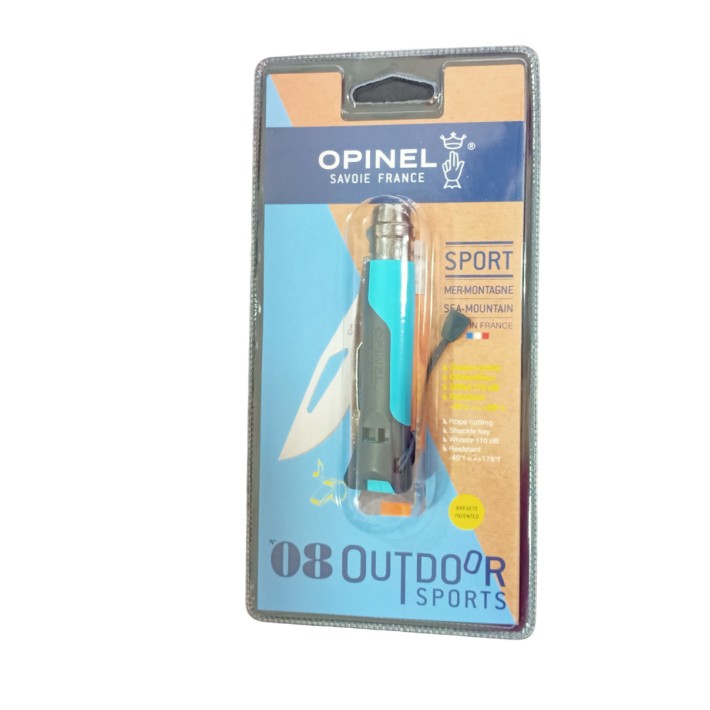 Σουγιάς Opinel No.8 Outdoor Sports από Ανοξείδωτο Ατσάλι (inox) Μπλε