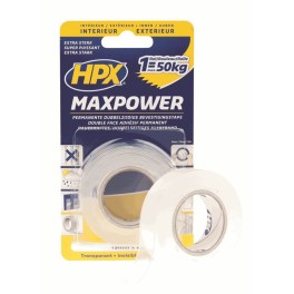 Ταινία Διπλής Όψεως Διάφανη MAX POWER HPX 19MMX2M ZNB 9240 